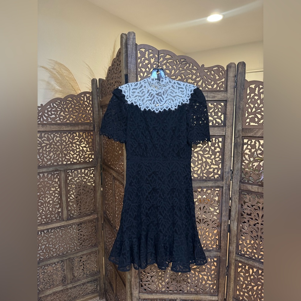 NEW NWT Sandro Rosane Lace Mini Dress - Picture 3 of 4